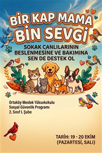 Ortaköy MYO’da Bir Kap Mama, Bin Sevgi Etkinliği