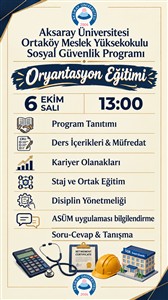 Mülkiyet Koruma ve Güvenlik Bölümü Öğrencilerimize Oryantasyon Eğitimi